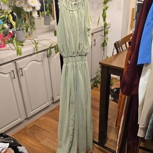 Sweet Storm Light Green Sleeveless Jumpsuit